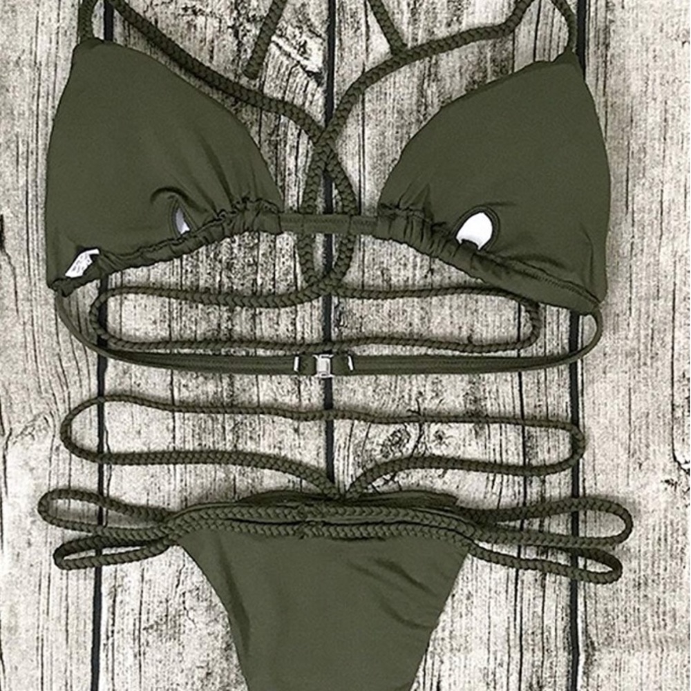 ✨THE BELIZE BRAIDED 2 PIECE BIKINI SWIMSUIT *NWT - Picture 5 of 8